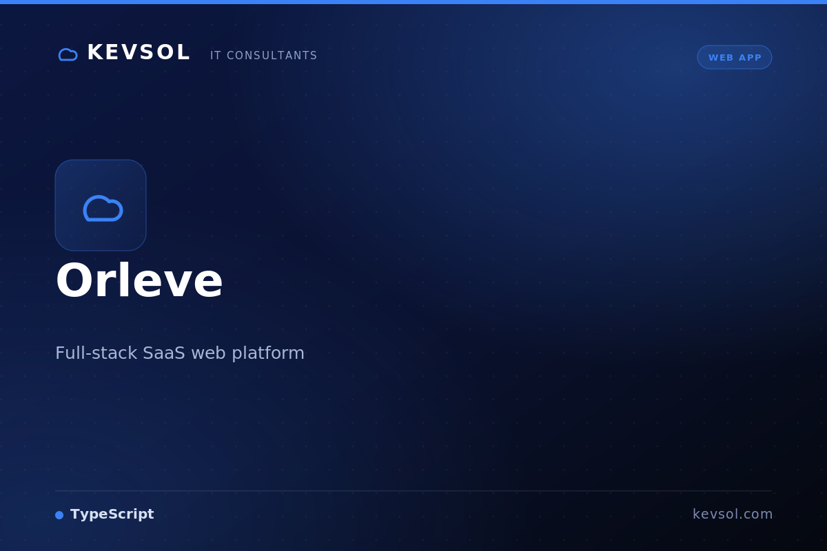 Orleve — full-stack SaaS web platform