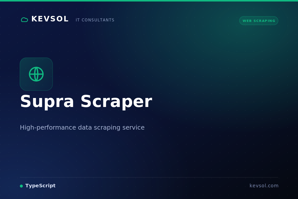 Supra Scraper — high-performance data scraping service